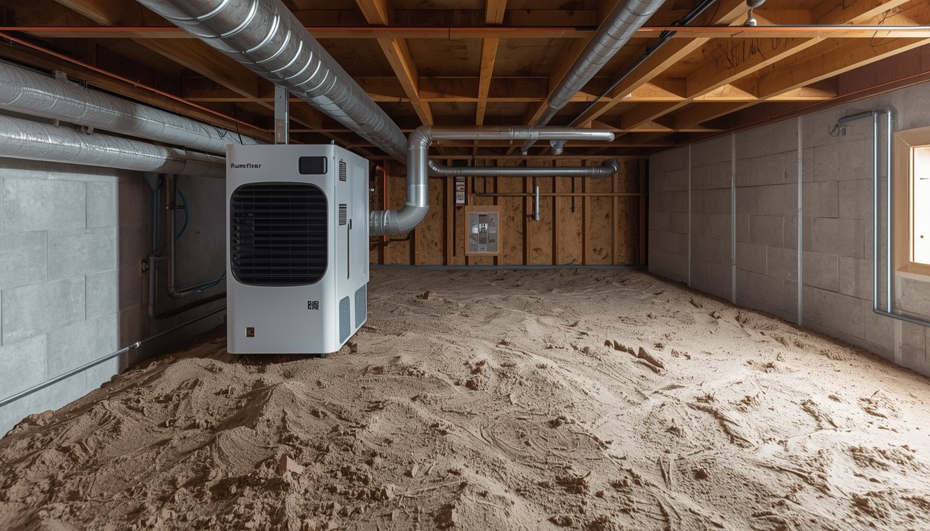 running dehumidifier under house