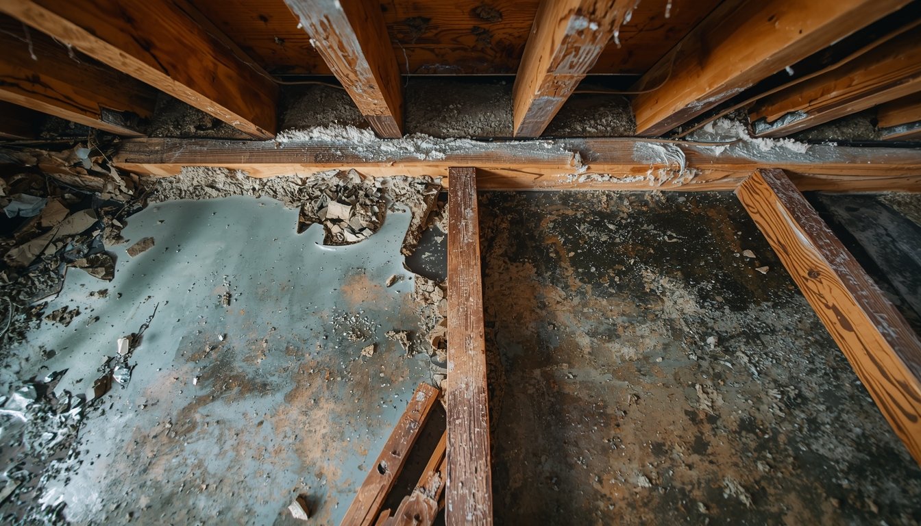 mold growth under house