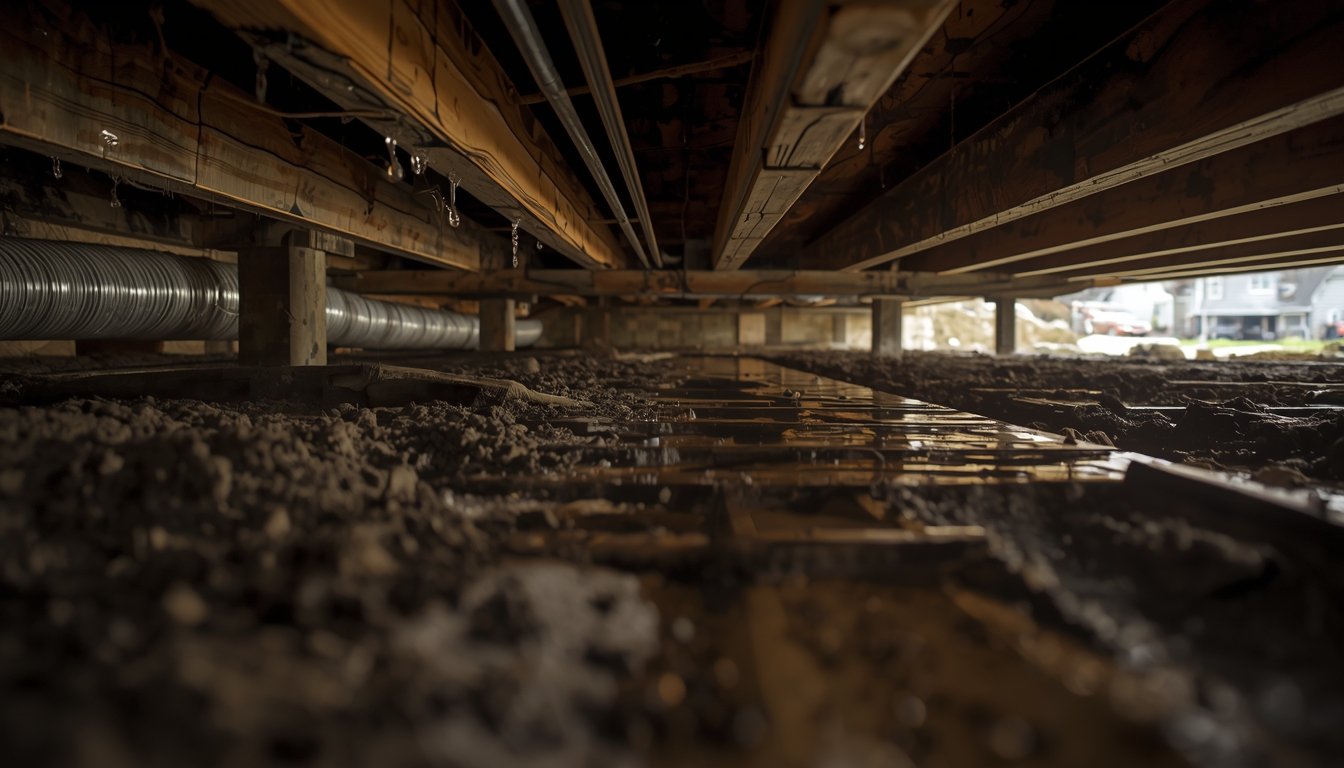 condensation forming in crawl space